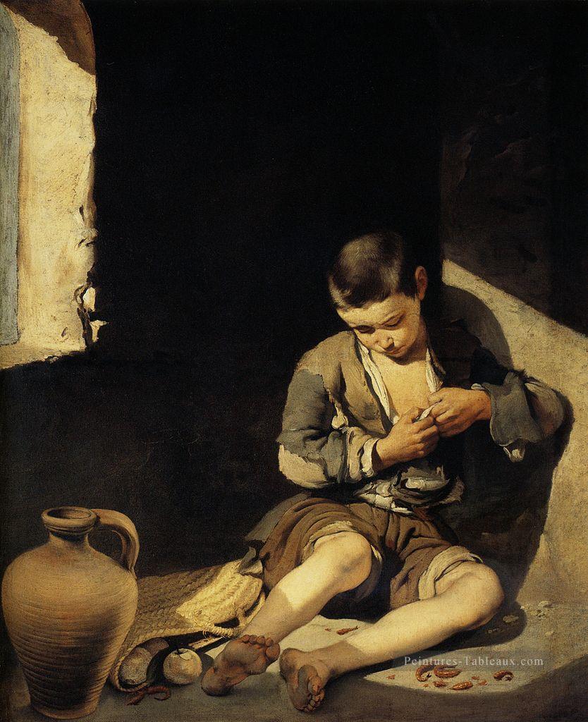 Le jeune mendiant espagnol Baroque Bartolome Esteban Murillo Peintures à l'huile